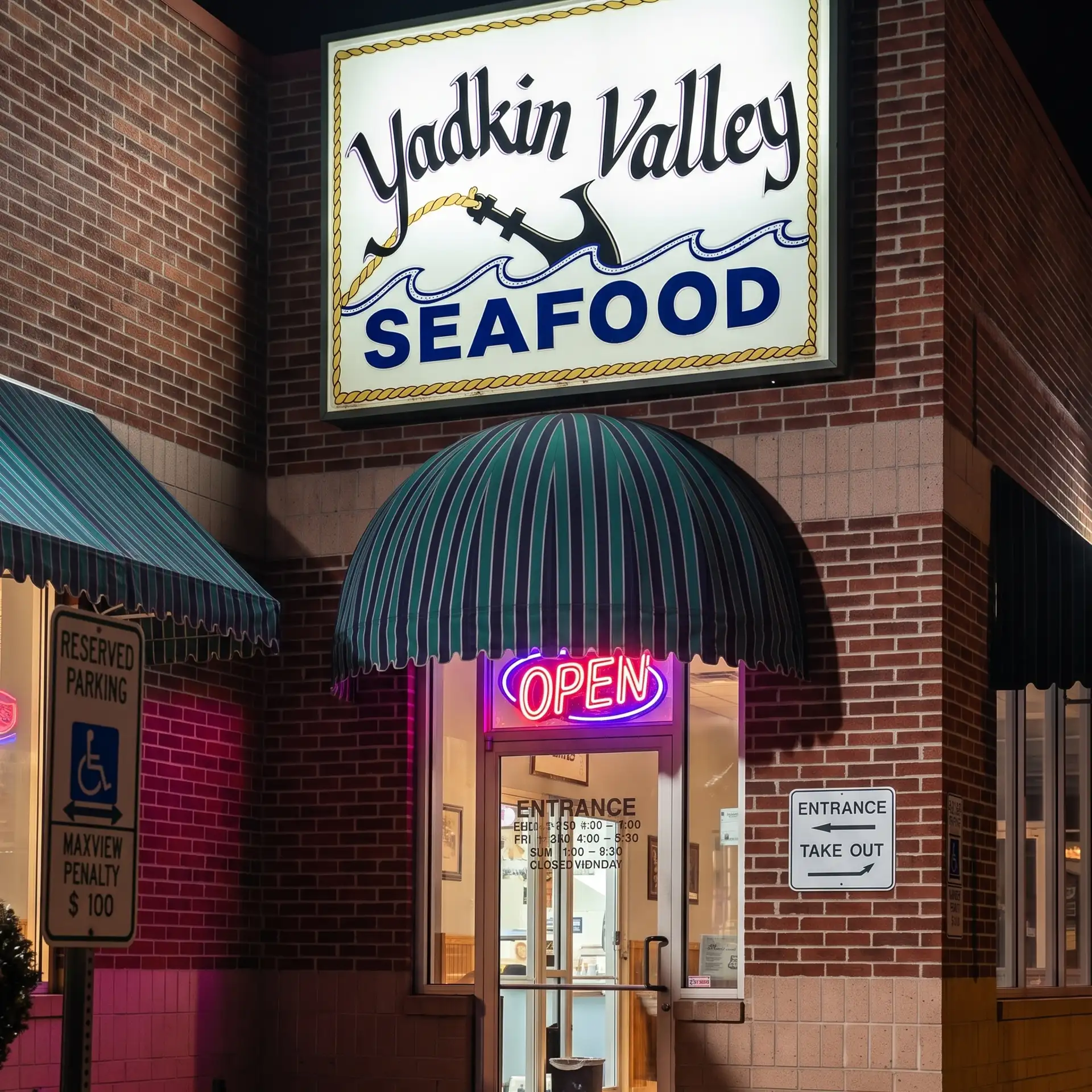 Welcome to Yadkin Valley Seafood Restaurant